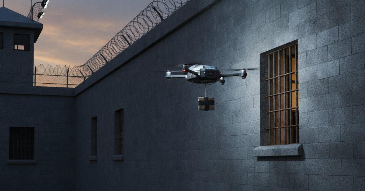 Drone levert fastfood en alcohol af bij celraam in Canadese gevangenis