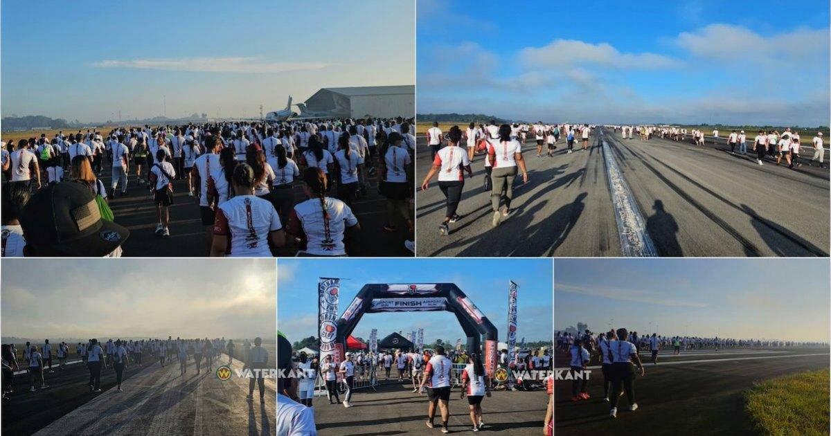 Vierde editie van Airport Run gehouden op Johan Adolf Pengel International Airport