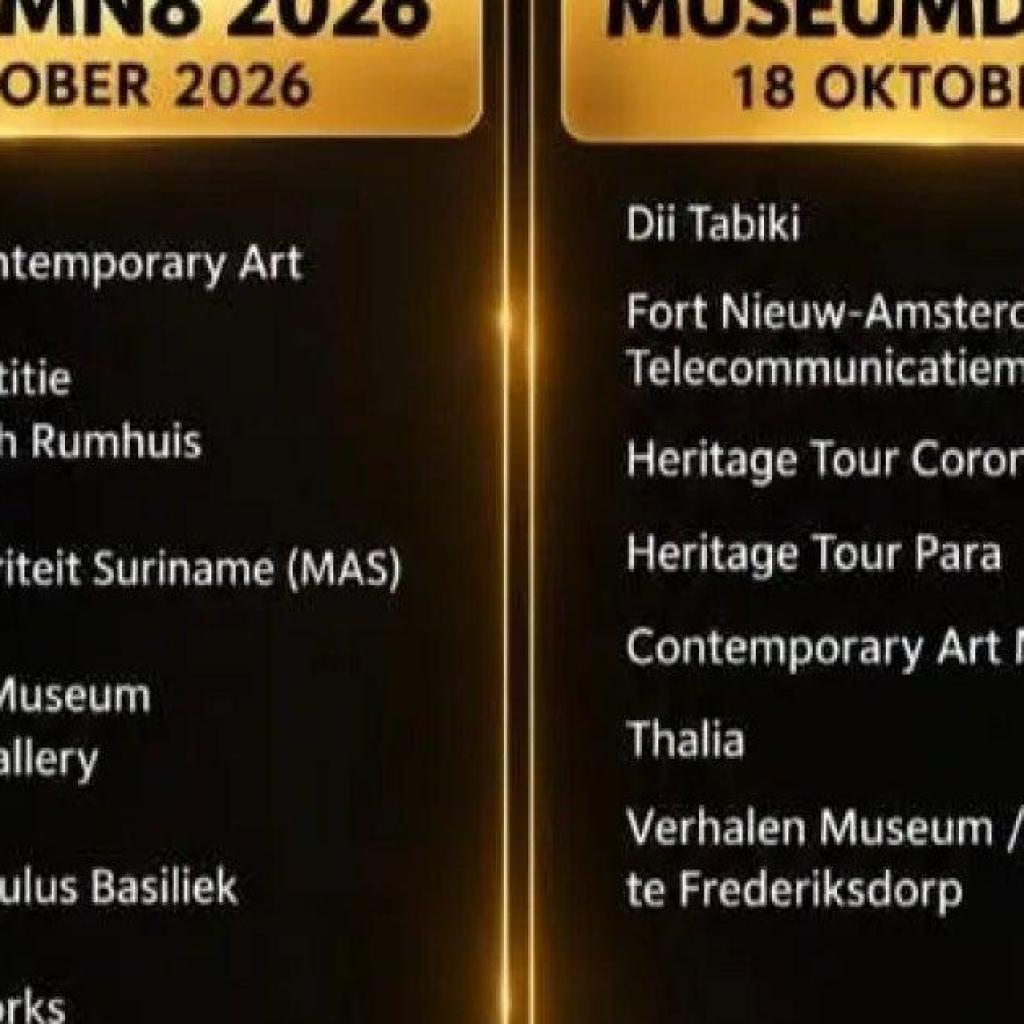 Tiende Museumnacht Suriname opent veertien erfgoedlocaties voor publiek