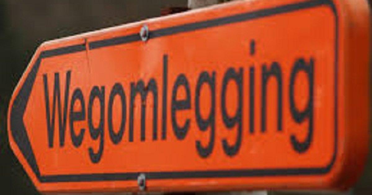 Wegomlegging aan de Slangenhoutstraat wegens graaf- en rioleringswerkzaamheden