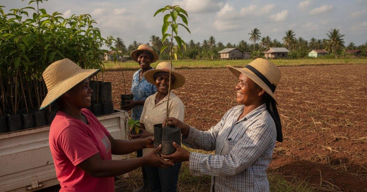 LVV verstrekt fruitplantjes aan plattelandsvrouwen in Lelydorp